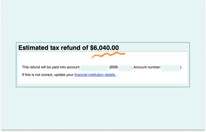 Tax return result Shira from Israel $6040 AUD - TuTax